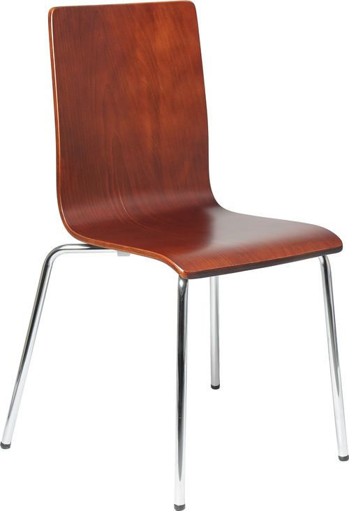 Atestowane praktyczne krzesełko ze sklejki, które sprawdza się w biurze, poczekalni, sali audytoryjnej, w szkole. Dopuszczalne obciążenie siedziska - 160 kg.